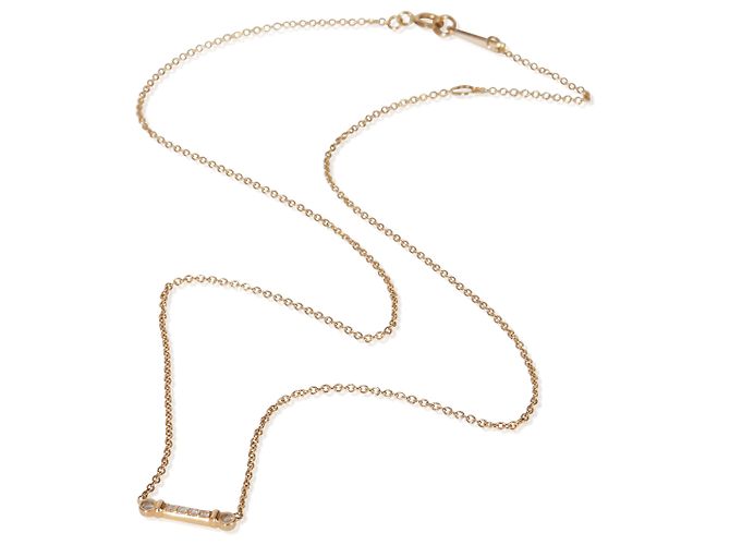 Collana Bar Fleur De Lis in Diamante in Oro Rosa Tiffany & Co. - vista 3
