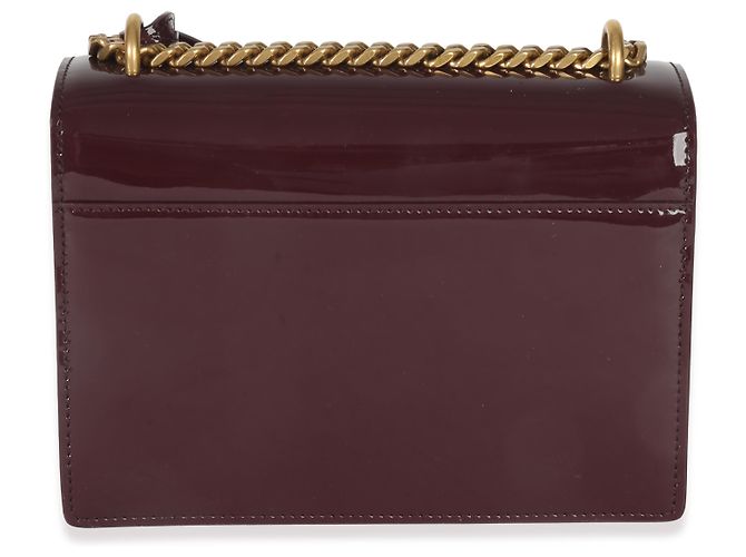 Borsa Sunset Small Monogram in vernice rosso vino Saint Laurent - vista 2