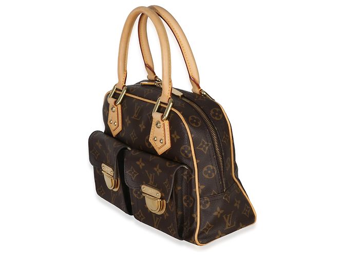 Borsa Manhattan PM in tela Monogram Louis Vuitton Marrone - vista 3