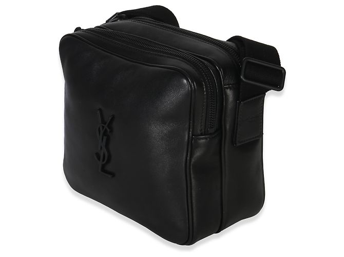 Borsa a tracolla Niki Cube Monogram in agnello nero di Saint Laurent - vista 3