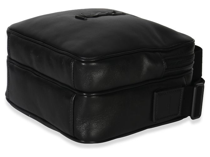 Borsa a tracolla Niki Cube Monogram in agnello nero di Saint Laurent - vista 6
