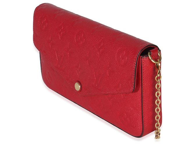 Pochette Félicie Monogram Empreinte Scarlatto Louis Vuitton Rosso - vista 3