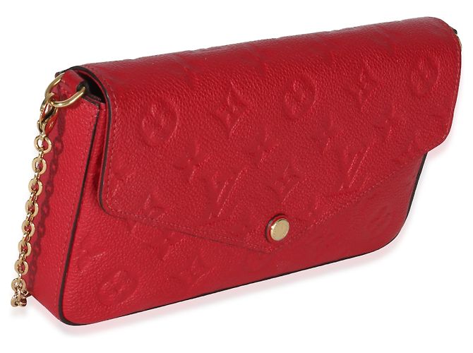 Pochette Félicie Monogram Empreinte Scarlatto Louis Vuitton Rosso - vista 4