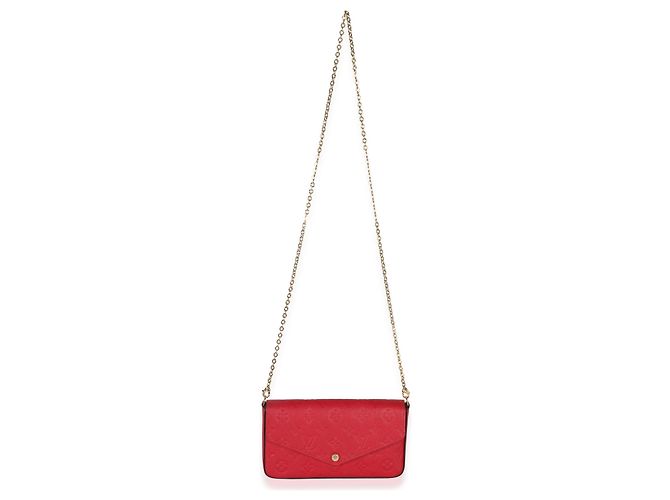 Pochette Félicie Monogram Empreinte Scarlatto Louis Vuitton Rosso - vista 5