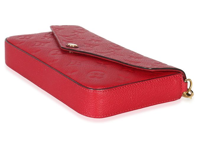 Pochette Félicie Monogram Empreinte Scarlatto Louis Vuitton Rosso - vista 6