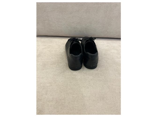 Sneakers basse Prada in pelle nera morbida Nero - vista 2