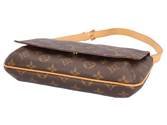 Borsa a Spalla Musette Tango Corto Monogramma Louis Vuitton Marrone - vista 5