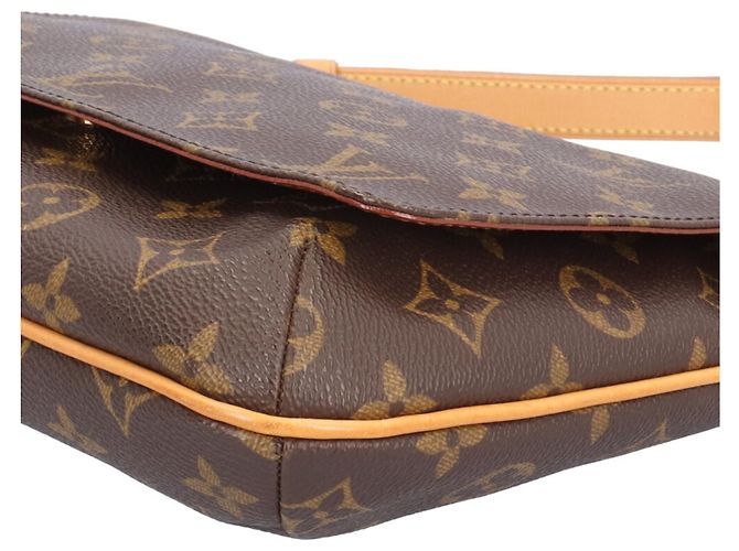Borsa a Spalla Musette Tango Corto Monogramma Louis Vuitton Marrone - vista 7