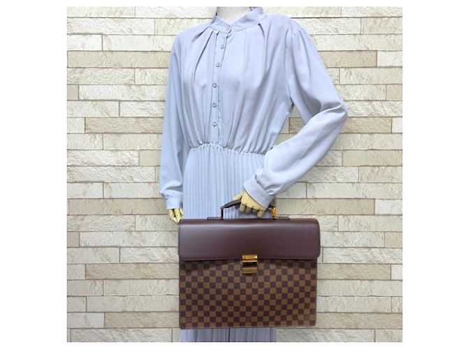 Sac de bureau Altona PM Damier Louis Vuitton Marron - vue 2