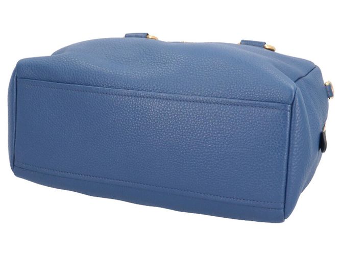Borsa a Spalla Prada Mini Boston Vitello Phoenix in Blu - vista 5