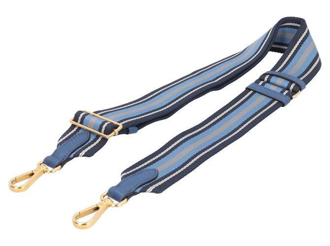 Borsa a Spalla Prada Mini Boston Vitello Phoenix in Blu - vista 9
