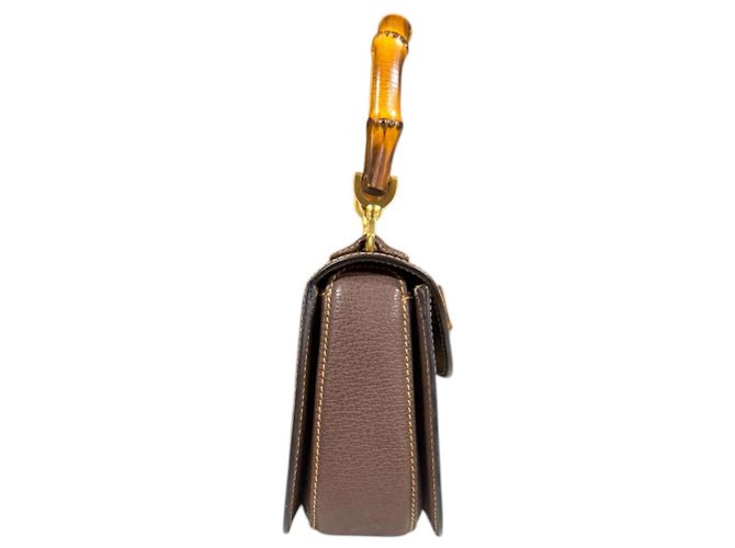 Borsa a Spalla Gucci Bamboo Marrone - vista 4