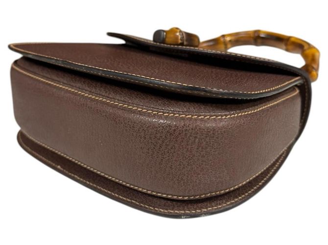 Borsa a Spalla Gucci Bamboo Marrone - vista 7