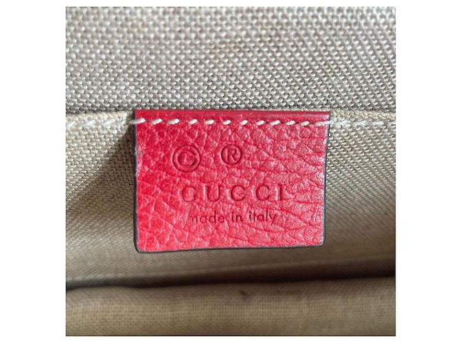 Borsa a spalla in pelle rossa Gucci Rosso - vista 10