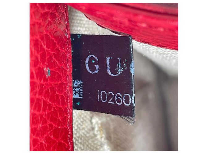 Borsa a spalla in pelle rossa Gucci Rosso - vista 14