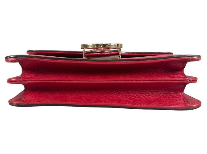 Borsa a spalla in pelle rossa Gucci Rosso - vista 4
