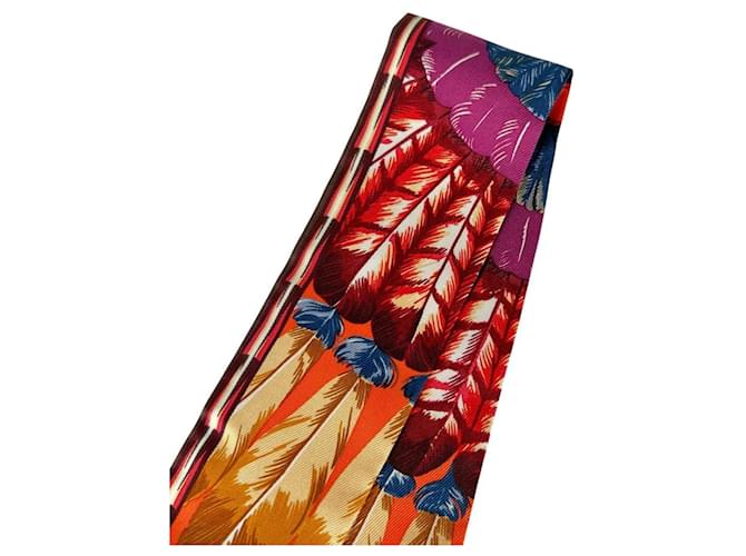 Bufanda de seda Twilly de Hermès Naranja - vista 6