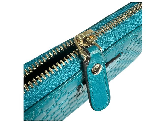 Gucci MicroGuccissima Blauer Langer Geldbeutel - Ansicht 10
