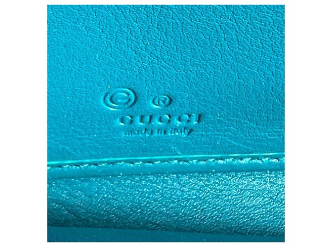 Gucci MicroGuccissima Blauer Langer Geldbeutel - Ansicht 15