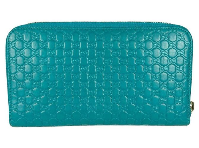 Gucci MicroGuccissima Blauer Langer Geldbeutel - Ansicht 2