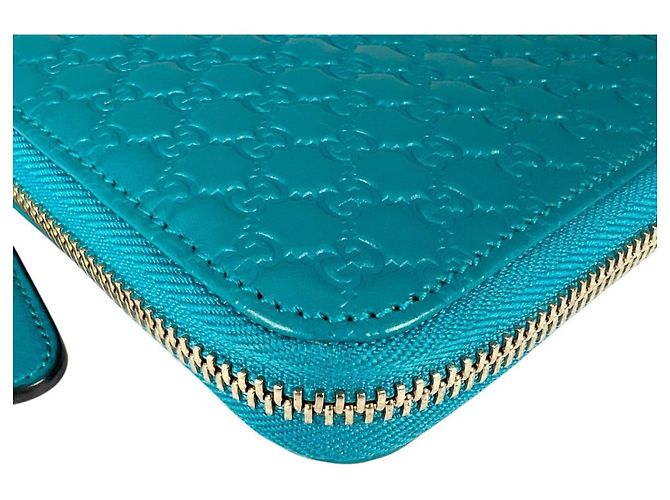 Gucci MicroGuccissima Blauer Langer Geldbeutel - Ansicht 5