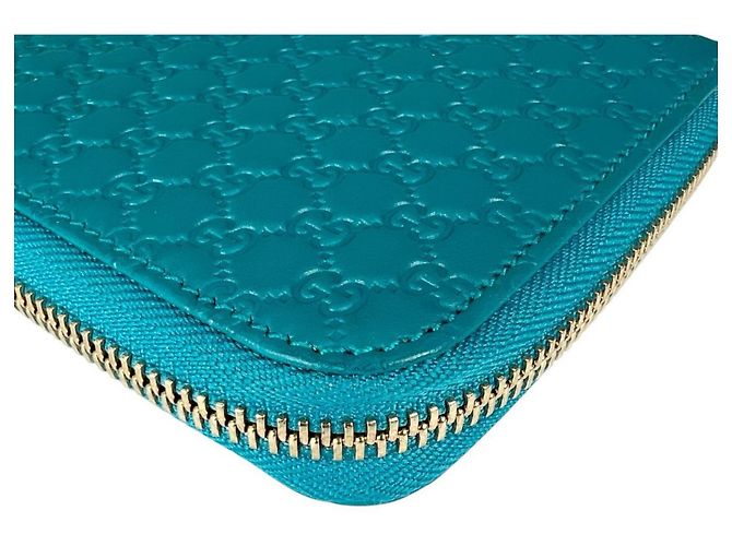Gucci MicroGuccissima Blauer Langer Geldbeutel - Ansicht 6