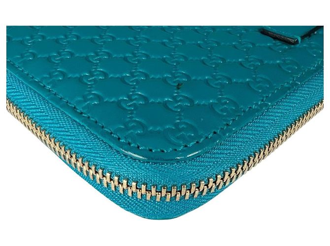 Gucci MicroGuccissima Blauer Langer Geldbeutel - Ansicht 7