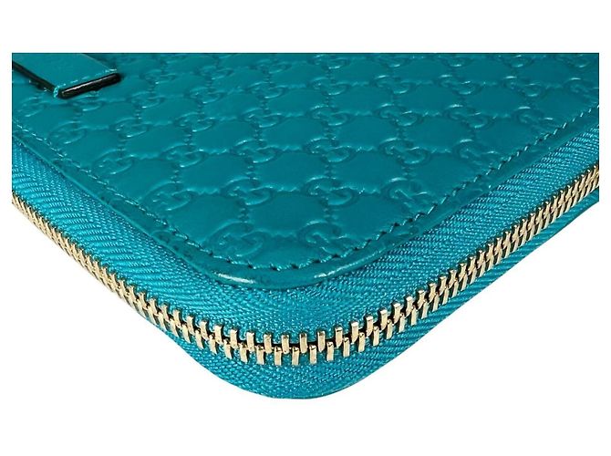 Gucci MicroGuccissima Blauer Langer Geldbeutel - Ansicht 8