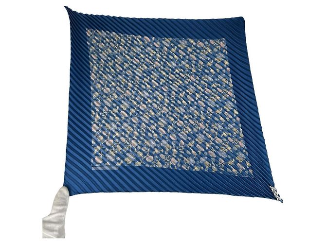 Foulard in seta Hermès in blu - vista 4