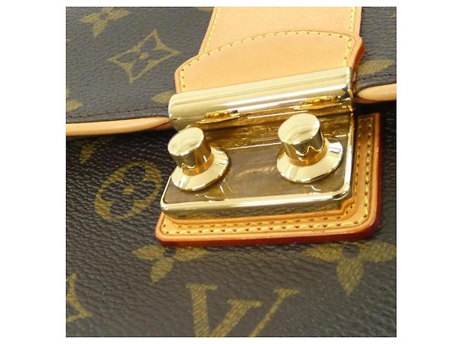 Clutch Slim Monogram Louis Vuitton (Sofia Coppola) M42427 Marrone Monogramma - vista 5