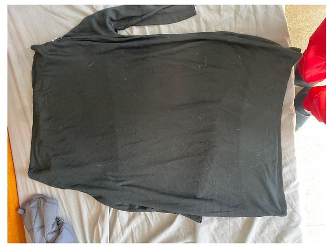 Zara Schwarzes Kleid mit Schulterpolstern - Ansicht 3