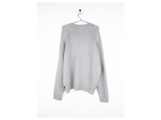 Gucci von Tom Ford 2000er Kabelstrick-Wellenpullover Grau - Ansicht 2