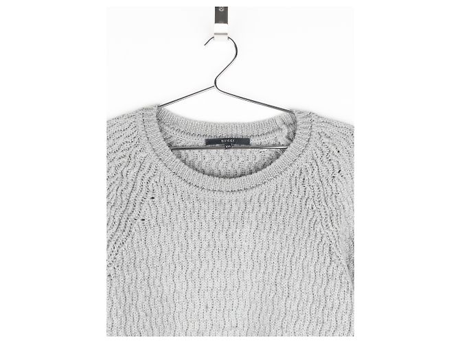 Gucci von Tom Ford 2000er Kabelstrick-Wellenpullover Grau - Ansicht 3