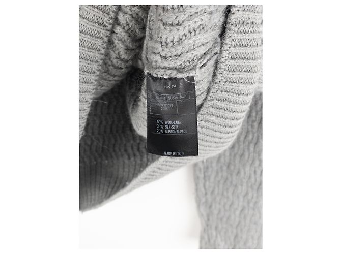 Gucci von Tom Ford 2000er Kabelstrick-Wellenpullover Grau - Ansicht 8