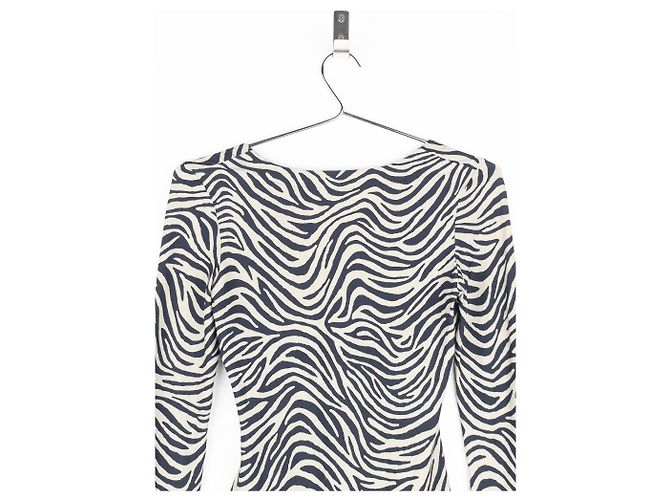 Body suit con stampa a zebra Dior di Galliano degli anni 2000 Bianco - vista 3