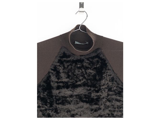 Prada AW98 Rollkragenpullover aus Astrakanfell Braun - Ansicht 3