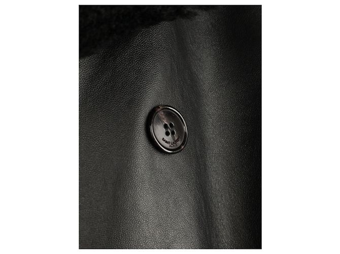 Saint Laurent AW20 Double-Breasted Shearling Leather Trench Coat - view 11