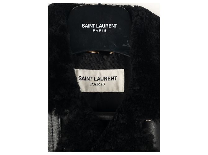 Saint Laurent AW20 Double-Breasted Shearling Leather Trench Coat - view 12