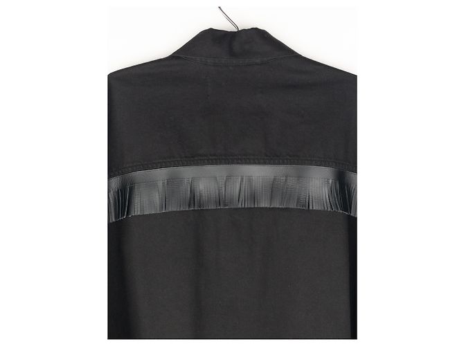 Giacca in denim Big Fit con frange e borchie SS23 di Raf Simons Nero - vista 6