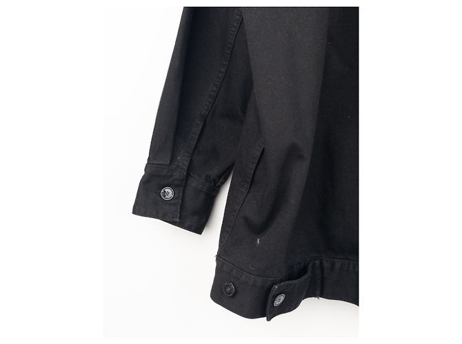 Giacca in denim Big Fit con frange e borchie SS23 di Raf Simons Nero - vista 7