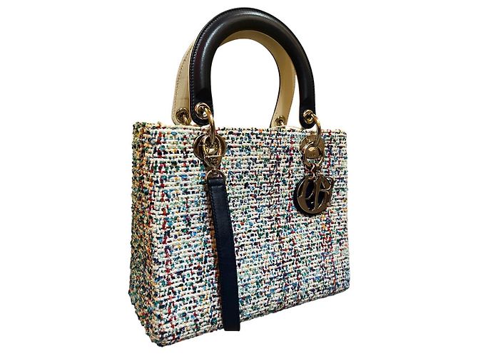Bolso Lady Dior en tweed multicolor - vista 2