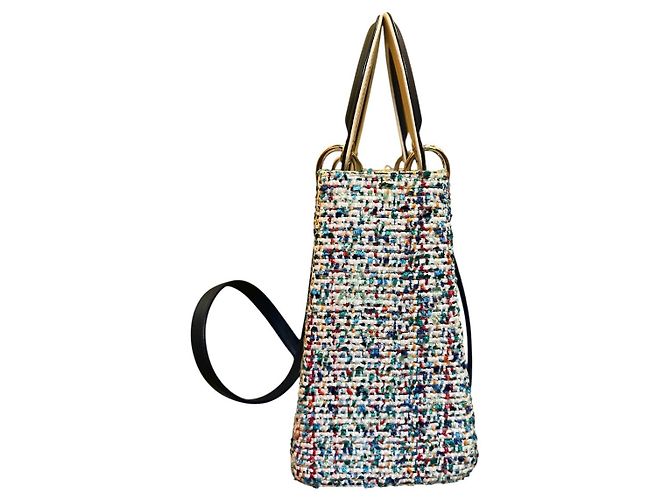 Bolso Lady Dior en tweed multicolor - vista 3