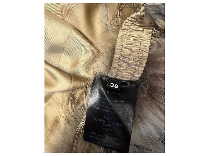 Seltene Vintage Yves Saint Laurent Kunstfell-Poncho Größe 38 Gebraucht - Ansicht 5