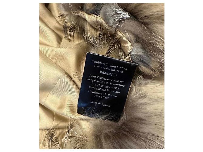 Seltene Vintage Yves Saint Laurent Kunstfell-Poncho Größe 38 Gebraucht - Ansicht 6