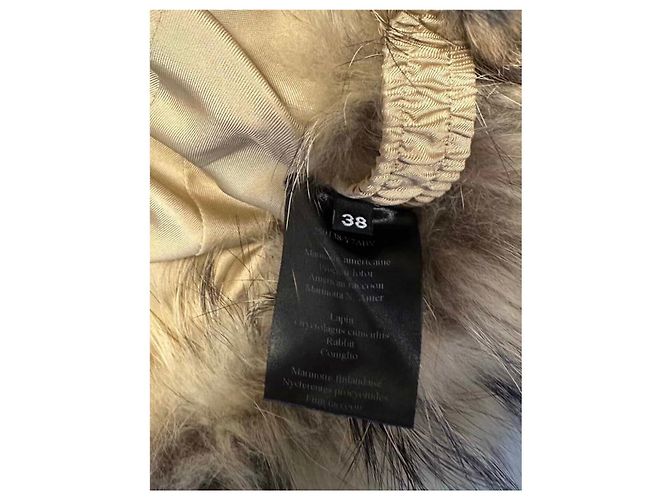 Seltene Vintage Yves Saint Laurent Kunstfell-Poncho Größe 38 Gebraucht - Ansicht 7