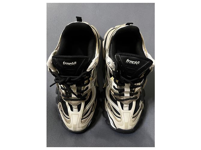 Sneakers Balenciaga Track.2 Nero Bianco D'oro - vista 2