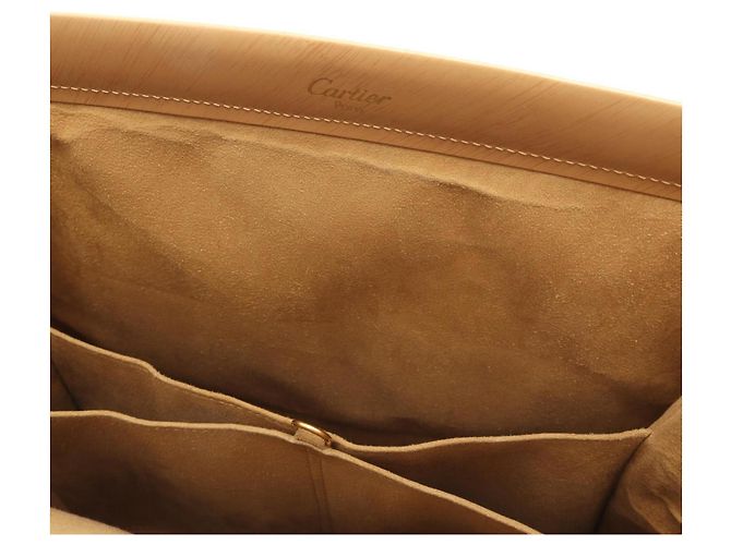 Borsa Cartier Trinity in pelle beige - vista 5