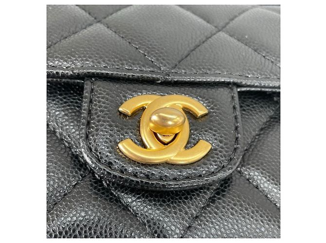 Borsa a mano in pelle nera trapuntata Chanel Nero - vista 14