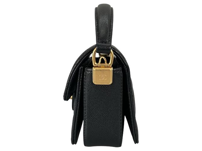 Borsa a mano in pelle nera trapuntata Chanel Nero - vista 3
