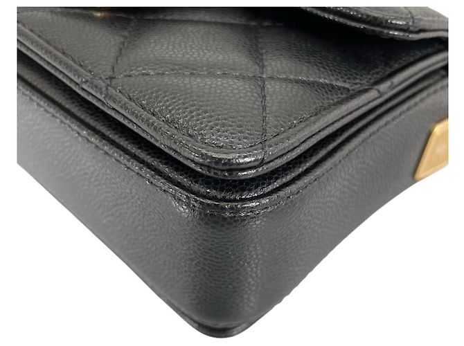 Borsa a mano in pelle nera trapuntata Chanel Nero - vista 8